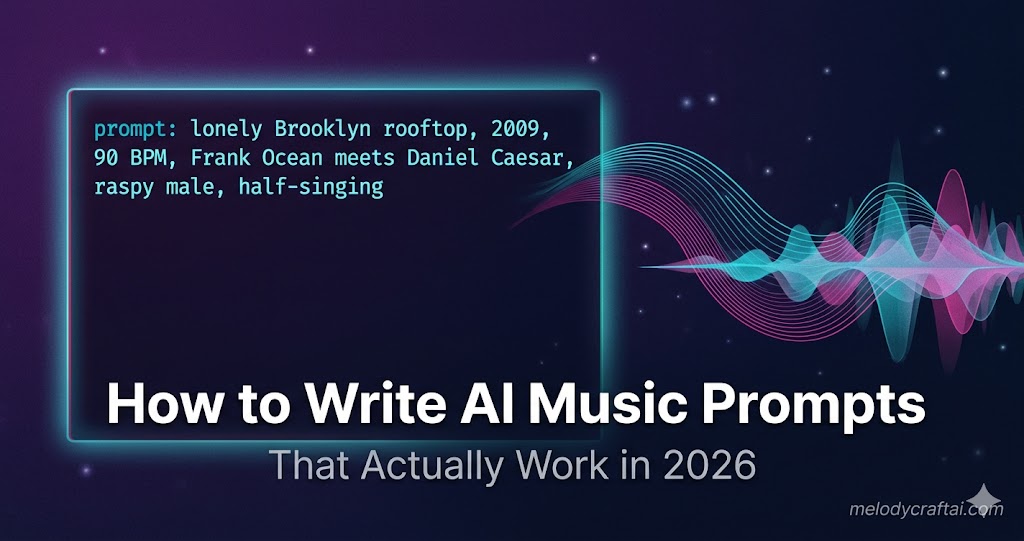 How to write AI music prompts that work in 2026