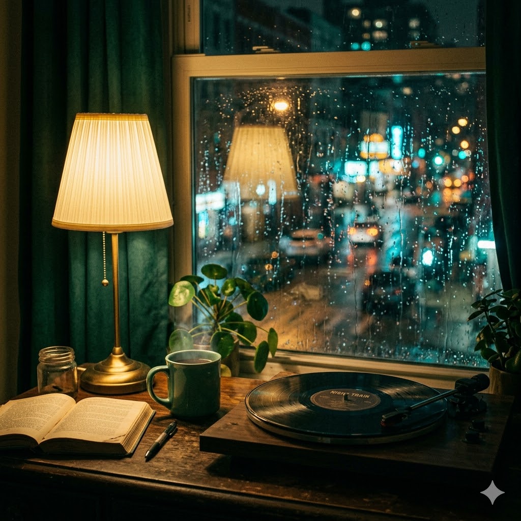 Rain on Rooftop - AI generated Lo-fi · Jazz music